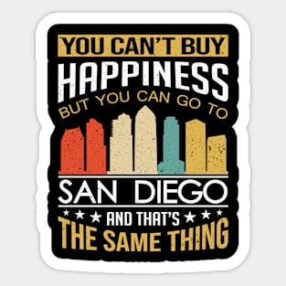 Vintage San Diego City - I Love San Diego Funny gift Sticker